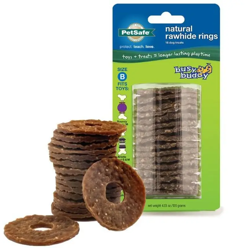 Busy Buddy Gnawhide - All-Natural Rawhide Ring Refills