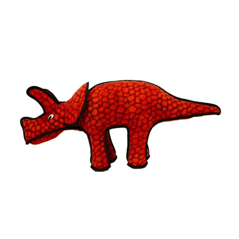Tuffy Dinosaur Series Dog Toy - Triceratops