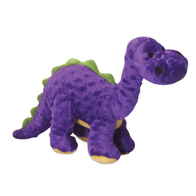 goDog Dino Bruto with Chew Guard Dog Toy - Purple