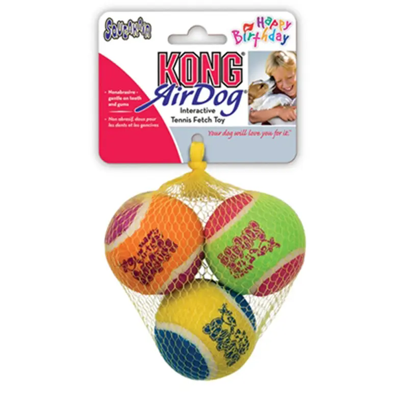 KONG Birthday SqueakAir Balls Dog Toy