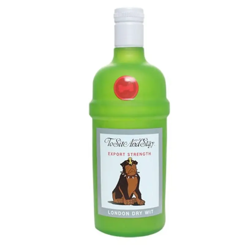 Silly Squeakers Liquor Bottle Dog Toy - To Sit and Stay