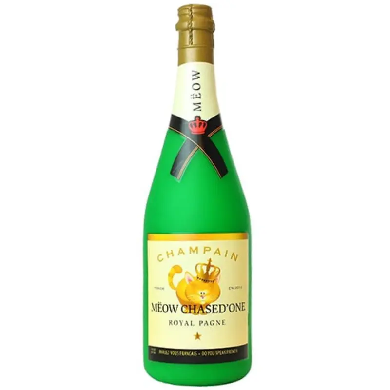 Silly Squeakers Wine Bottle Dog Toy - Meow Chased One