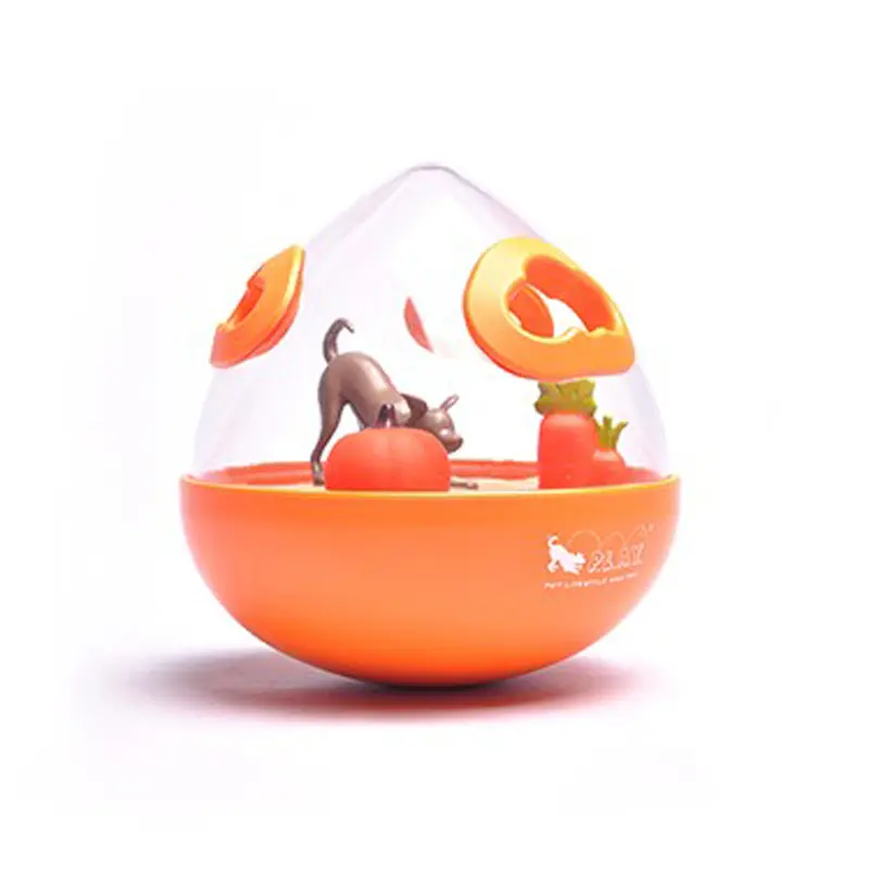 P.L.A.Y. Wobble Ball Enrichment Dog Toy - Orange