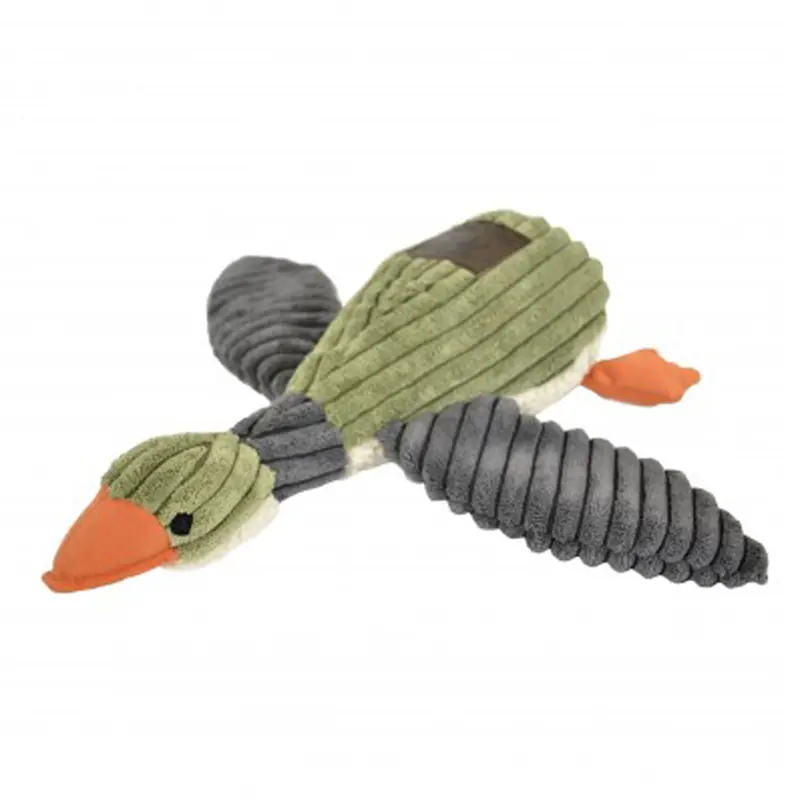 Tall Tails Duck Dog Toy - Sage and Charcoal