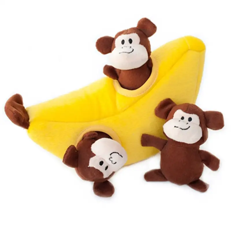 ZippyPaws Burrow Dog Toy - Monkey 'n Banana
