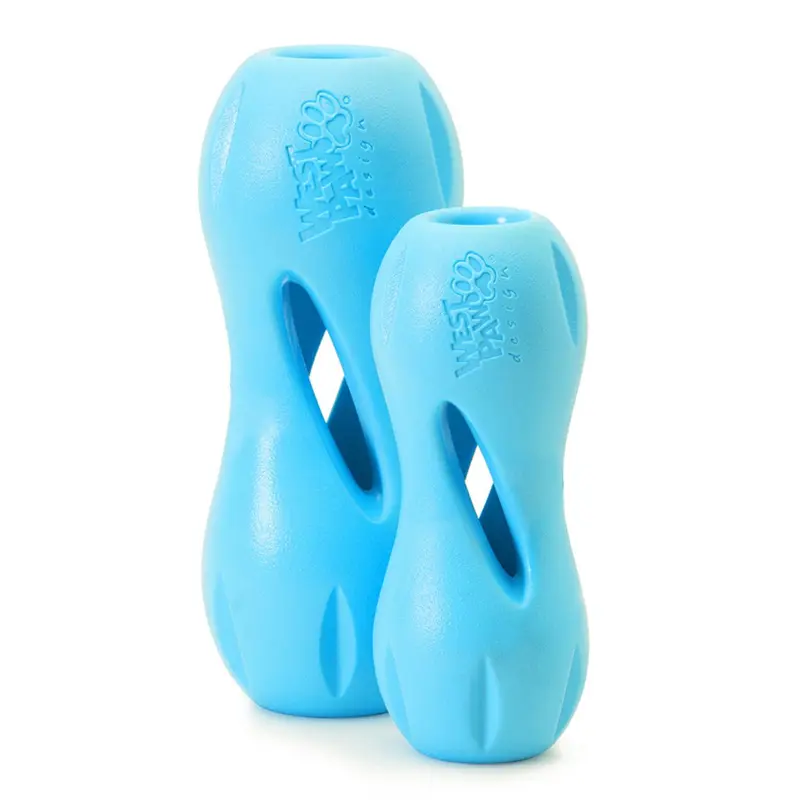 West Paw Qwizl Dog Toy - Aqua Blue