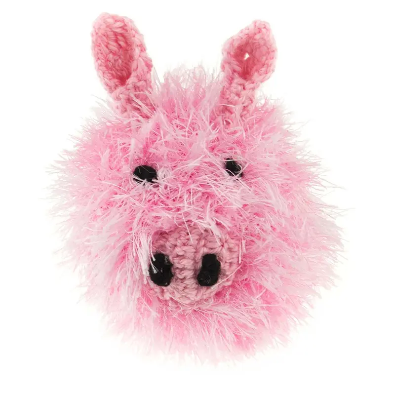 OoMaLoo Handmade Ball Head Dog Toy - Pig
