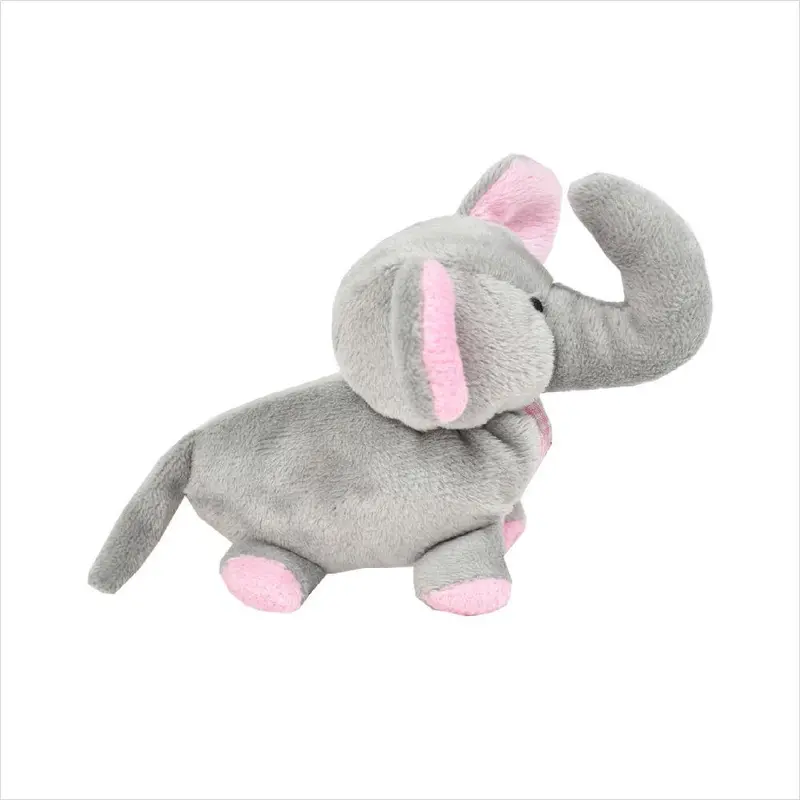 Oscar Newman Safari Baby Pipsqueak Dog Toy - Elephant Pink