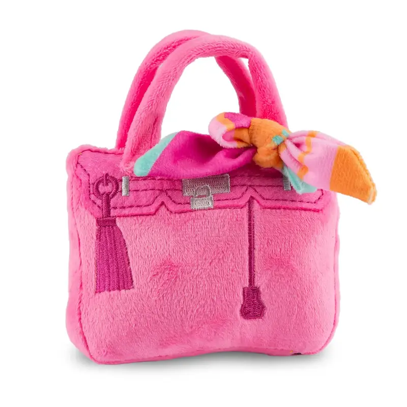 Haute Diggity Dog Barkin Bag Plush Dog Toy - Pink
