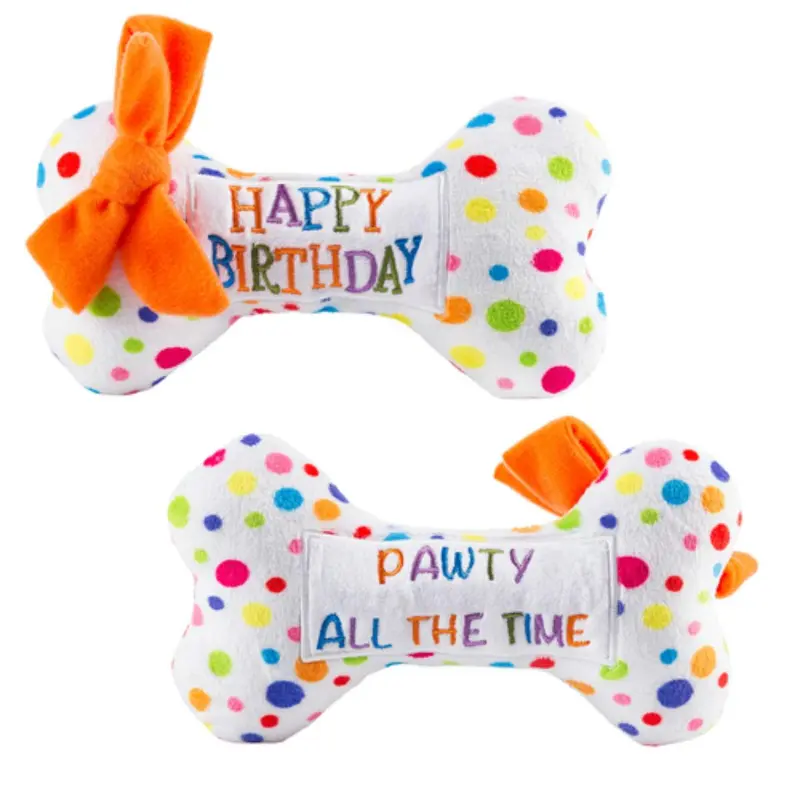 Haute Diggity Dog Happy Birthday Bone Dog Toy