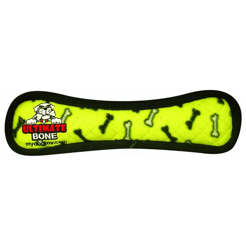 Tuffy Ultimate Bone Dog Toy - Yellow Bone
