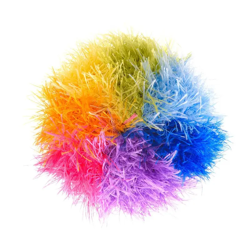 OoMaLoo Handmade Ball Dog Toy - Rainbow