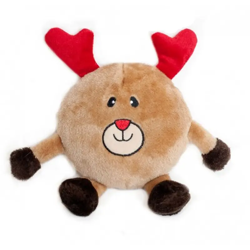 ZippyPaws Holiday Brainey Dog Toy - Reindeer