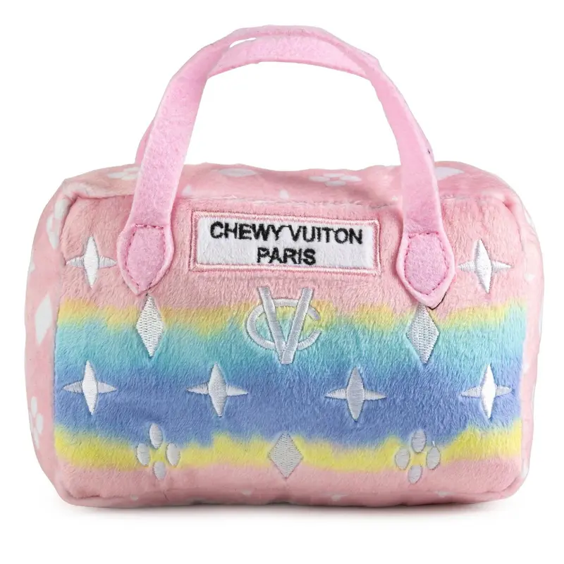 Haute Diggity Dog Chewy Vuiton Purse Plush Dog Toy - Pink Ombre
