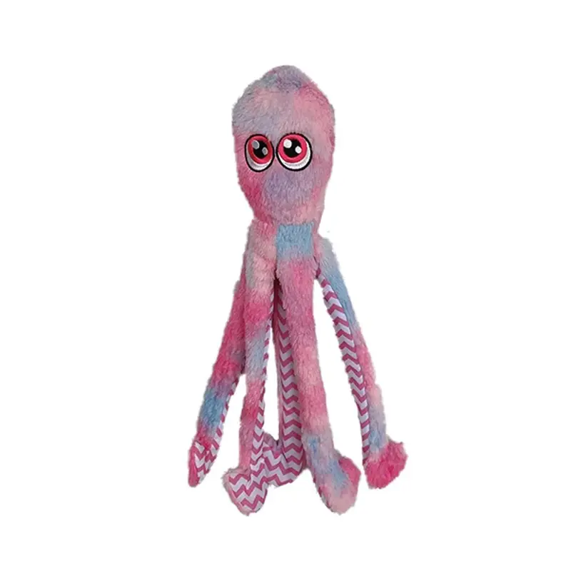 PetLou Tie Dye Octopus Plush Dog Toy - Pink