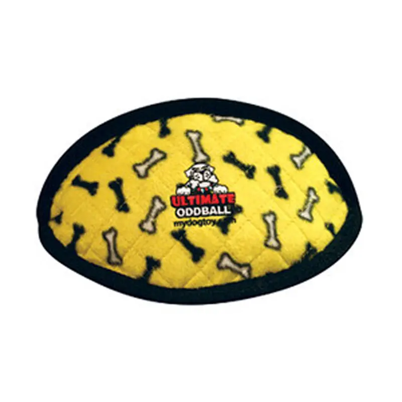 Tuffy Ultimate Oddball Dog Toys - Yellow Bones