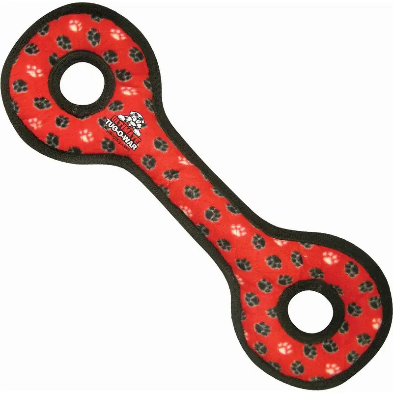 Tuffy Ultimate Tug-O-War Dog Toy - Red Paw Print