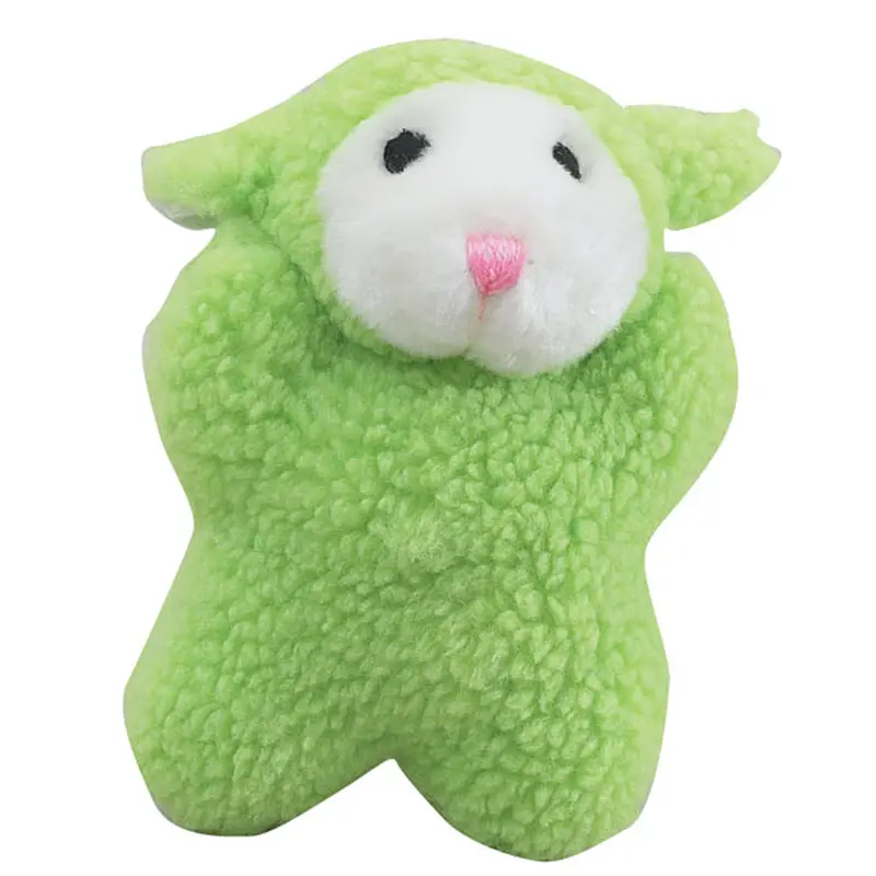 Zanies Cuddly Berber Babies Dog Toy - Green Lamb