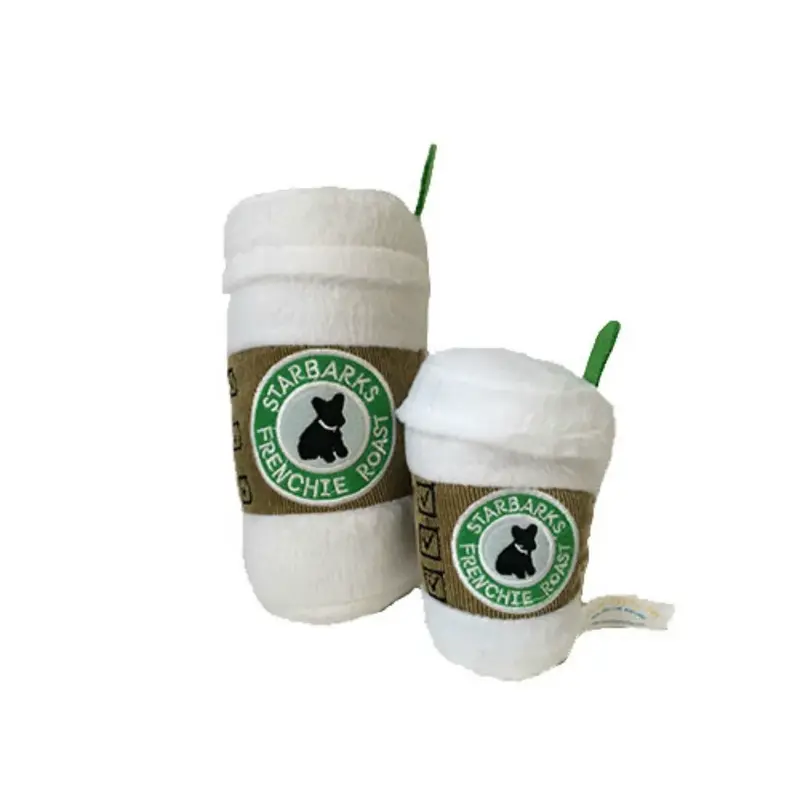 Haute Diggity Dog Starbarks With Lid Plush Dog Toy - Frenchie Roast