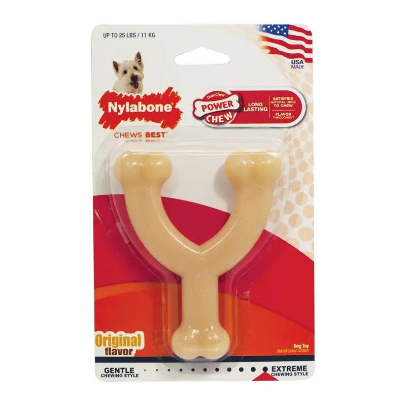 Nylabone Durable Wishbone Dog Toy - Original Flavor