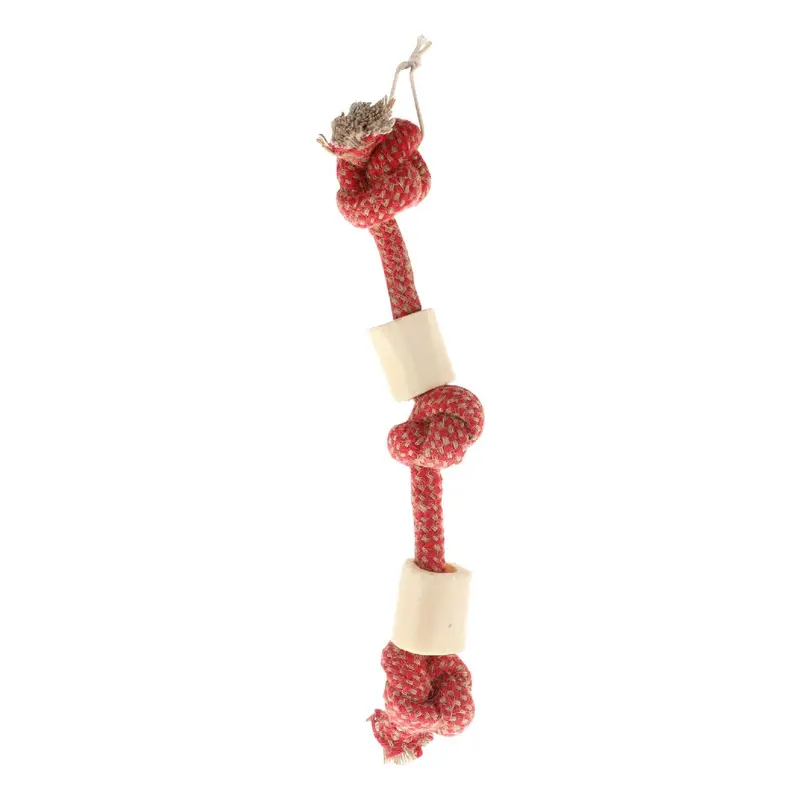 Aussie Naturals CHOY Triple Knot Rope Dog Toy with Water Buffalo Femurs