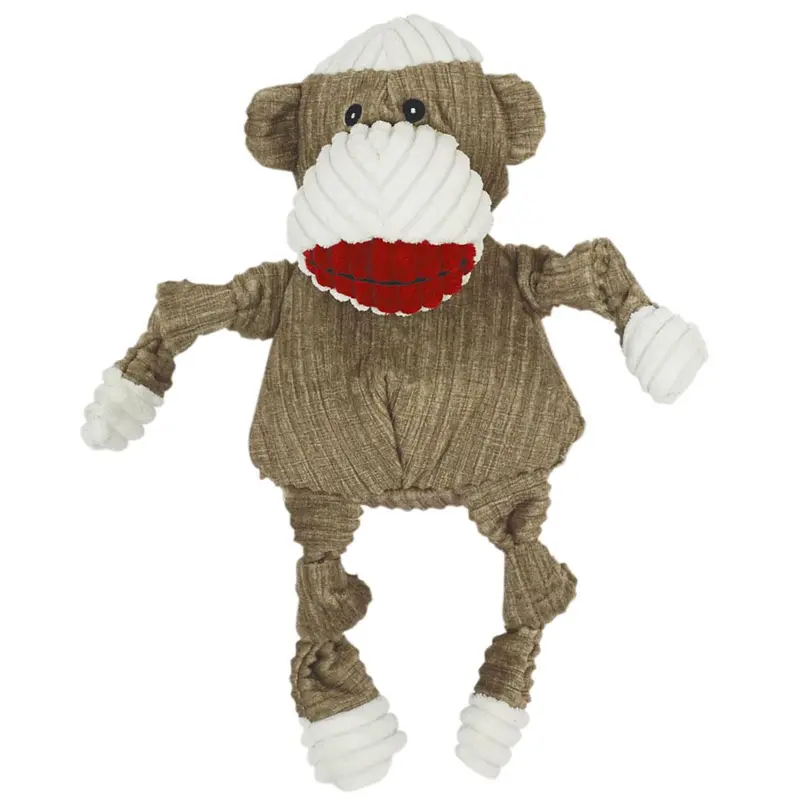 HuggleHounds Knottie Dog Toy - Stuey Sock Monkey
