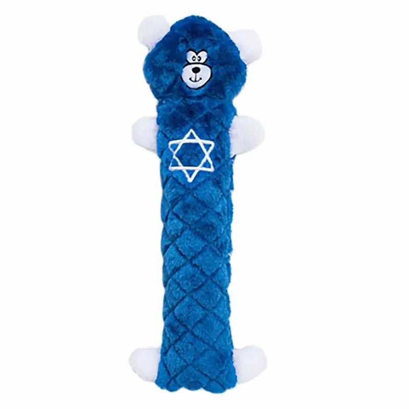 ZippyPaws Jigglerz Hanukkah Dog Toy - Blue Bear