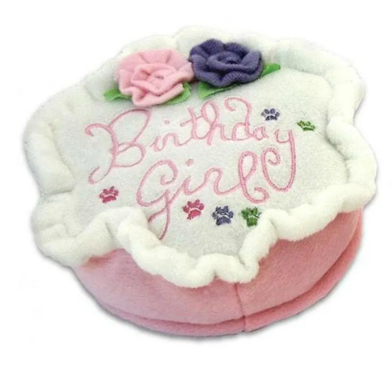 Haute Diggity Dog Birthday Girl Cake Plush Dog Toy