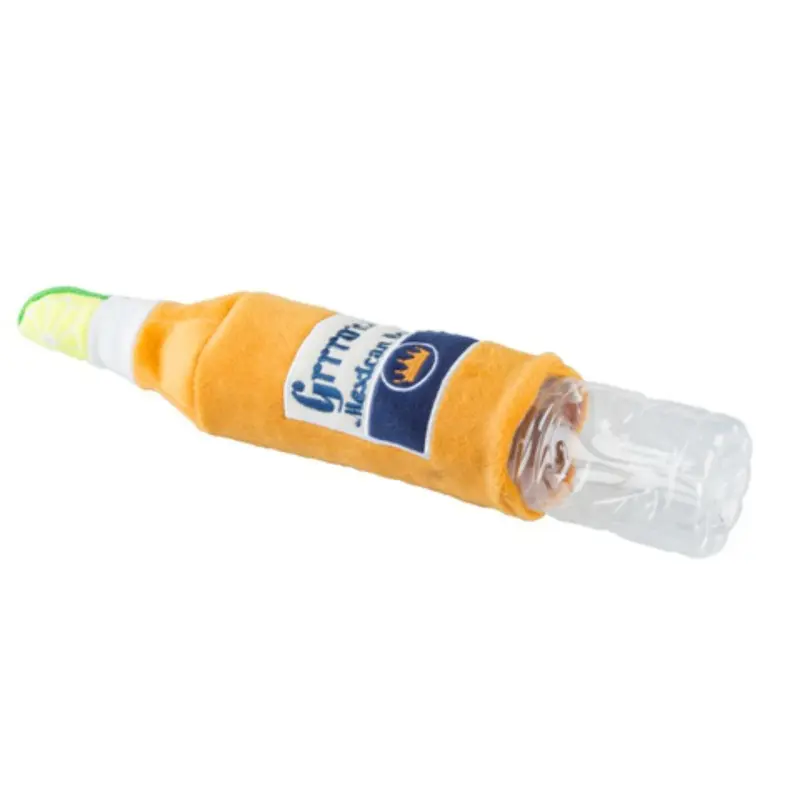 Haute Diggity Dog Grrrona Beer Water Bottle Crackler Dog Toy