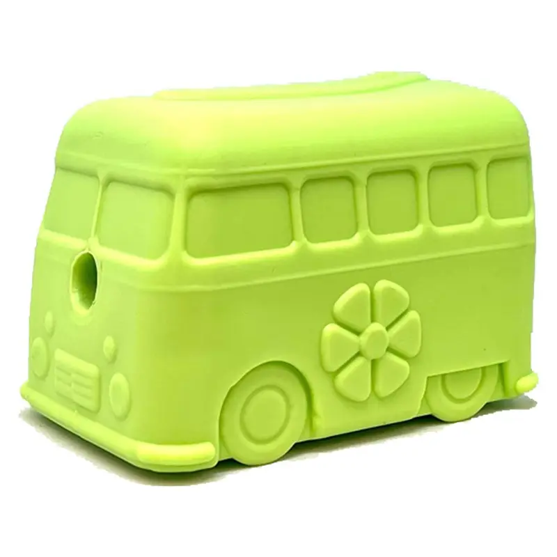 SodaPup Natural Rubber Surf's Up Retro Van Dog Toy - Green