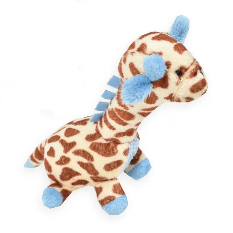 Oscar Newman Safari Baby Pipsqueak Dog Toy - Giraffe Blue
