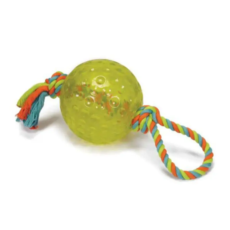Chomper TPR Ball with Rope Dog Toy