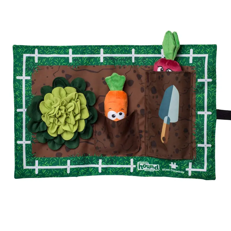 Nina Ottosson Activity Matz Plush Puzzle Dog Toy - Garden