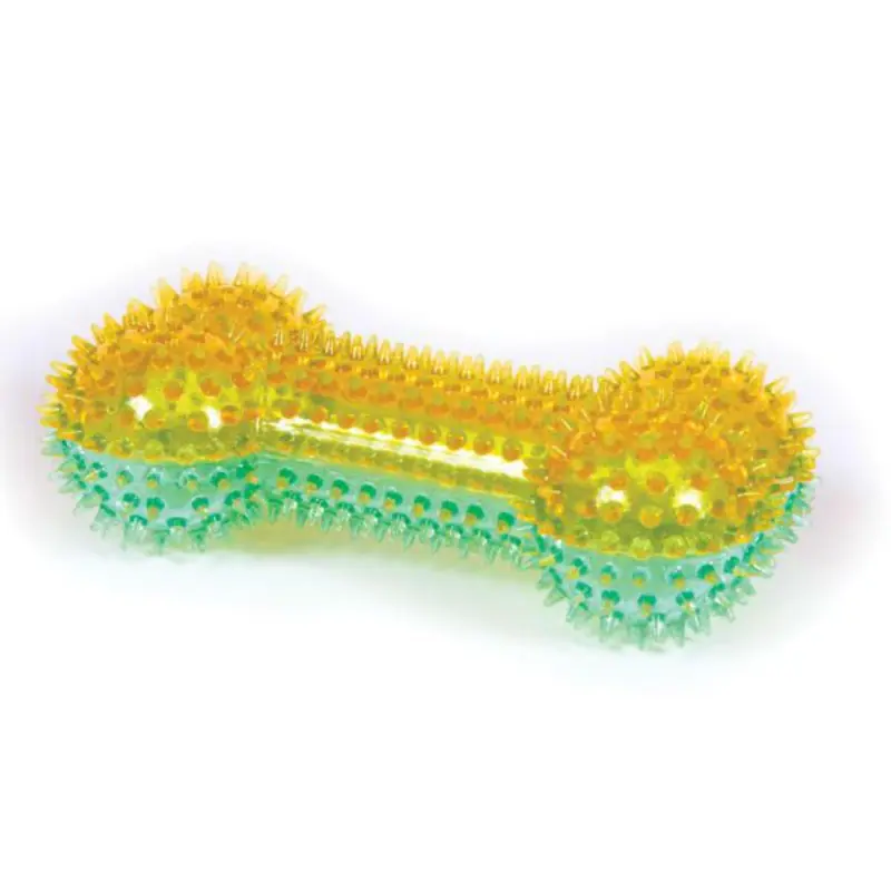 Play 365 Spike Society Bone Dog Toy - Orange/Green