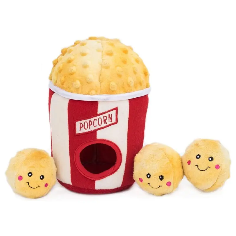 ZippyPaws Burrow Dog Toy - Popcorn Bucket