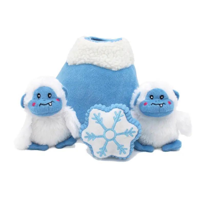 ZippyPaws Holiday Burrow Dog Toy - Yeti Mountain