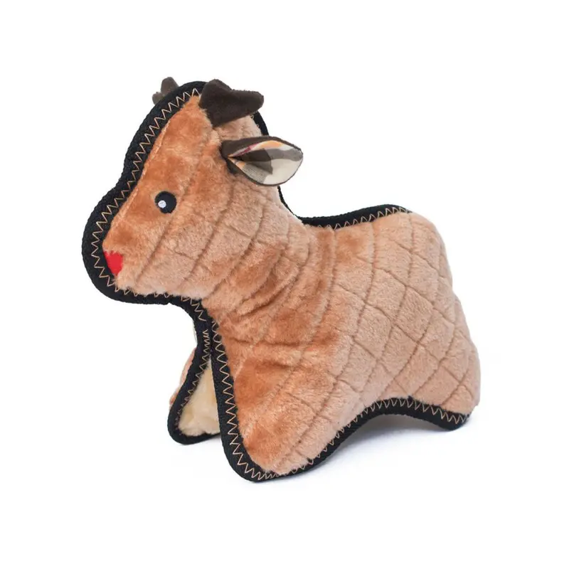 ZippyPaws Holiday Grunterz Z-Stitch Dog Toy - Reindeer