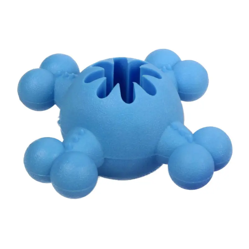 Pet Life Quadra-Bone TPR Treat Dispensing Durable Dog Toy - Blue