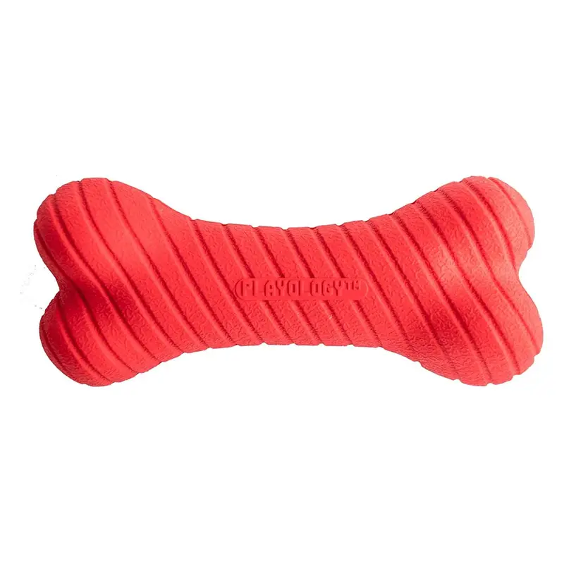 Playology Dual Layer Bone Dog Toy - Beef