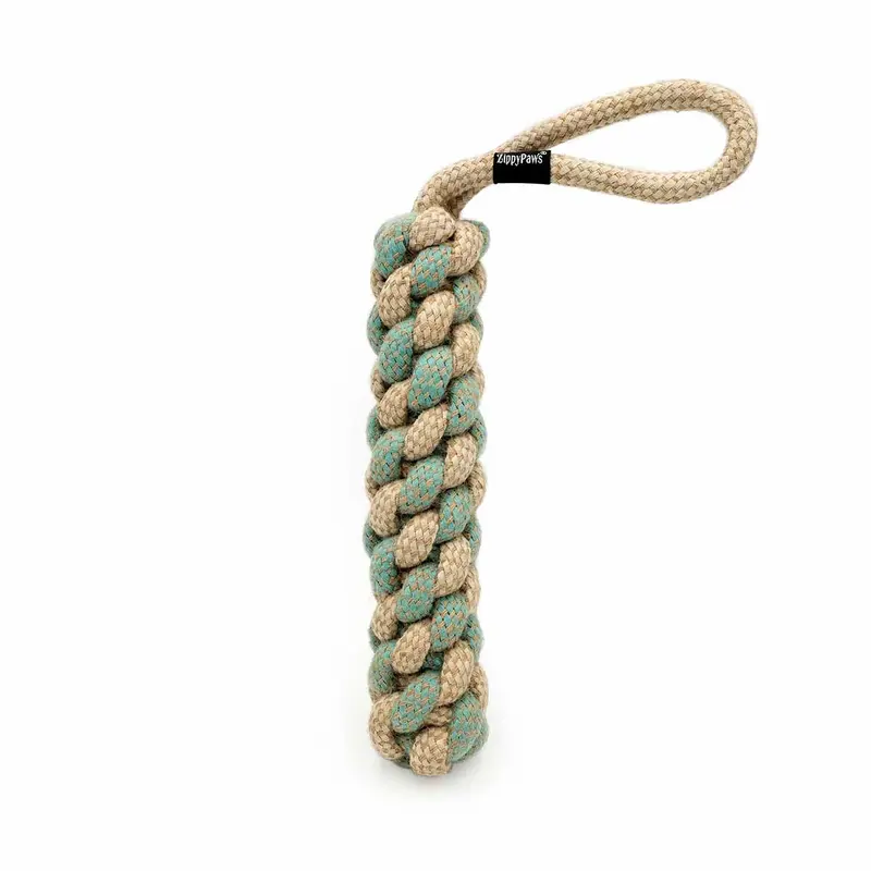 ZippyPaws ecoZippy Cotton and Jute Dog Toy - Braided Tug