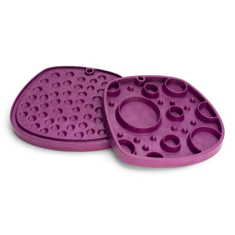 West Paw Seaflex Feast Mat Dog Slow Feeder - Tropic Red Bubbles