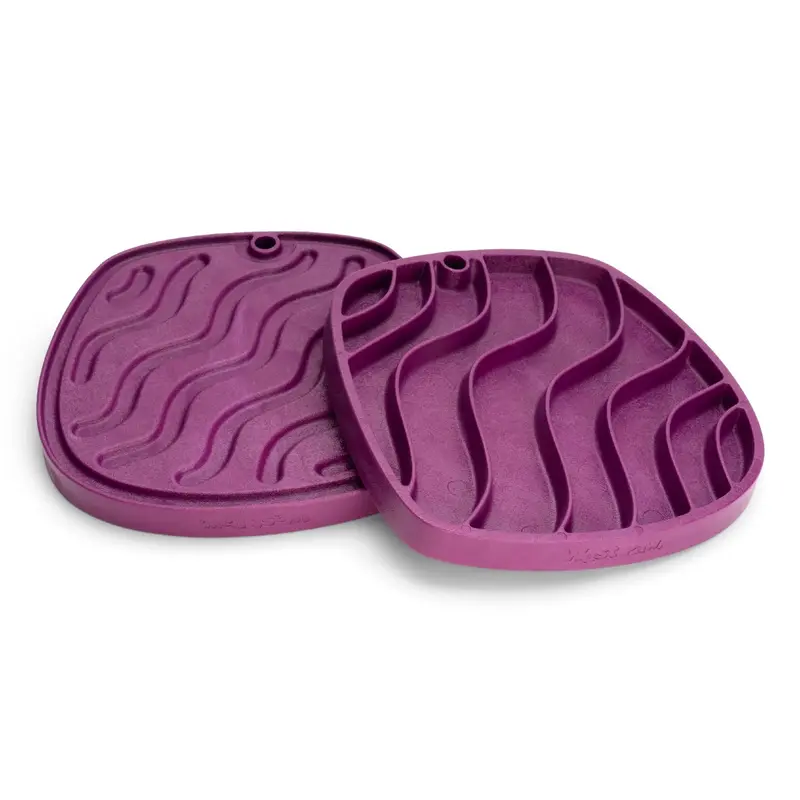 West Paw Seaflex Feast Mat Dog Slow Feeder - Tropic Red Waves