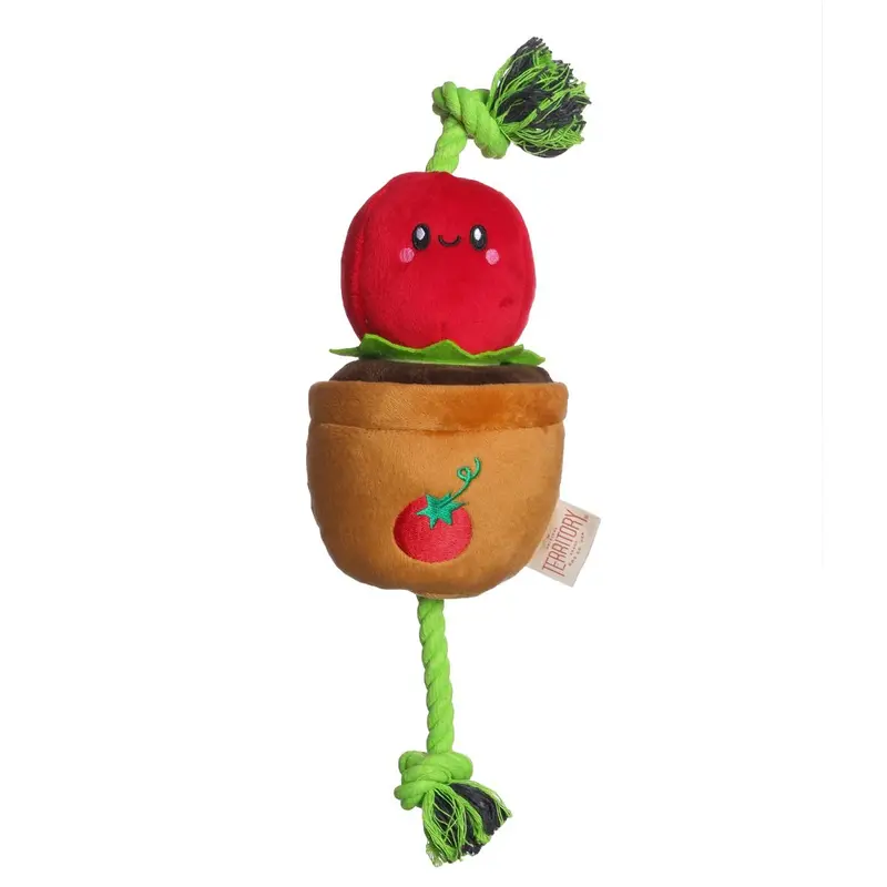 Territory 2 in 1 Treat & Tug Dog Toy - Tomato
