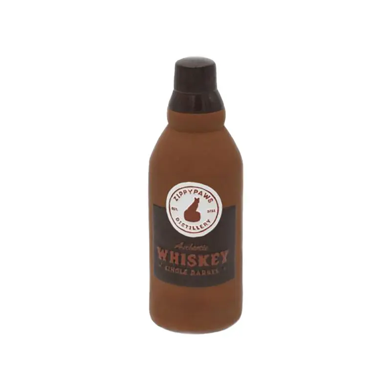 ZippyPaws Latex Happy Hour Crusherz Dog Toy - Whiskey