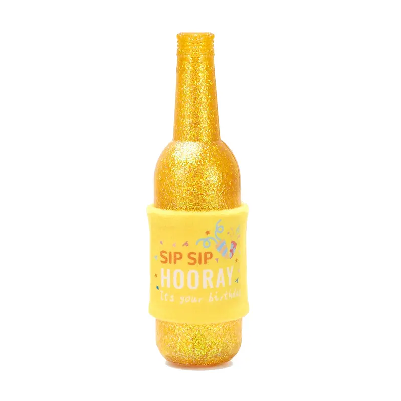 HugSmart Yappy Birthday Boozy Tailz TPR Rubber Dog Toy - Birthday Wine