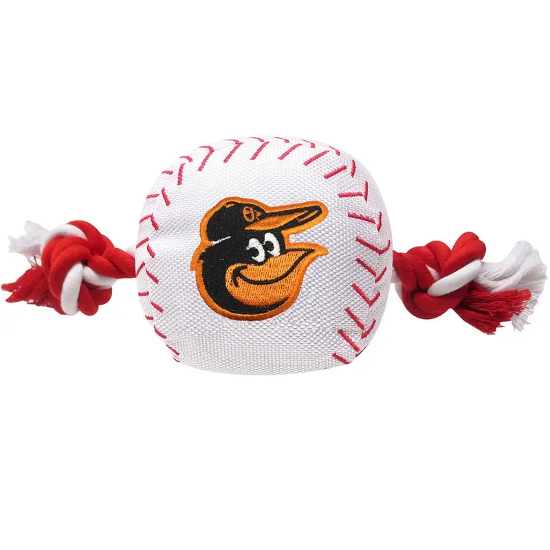 Baltimore Orioles Nylon Plush Baseball Rope Dog Toy