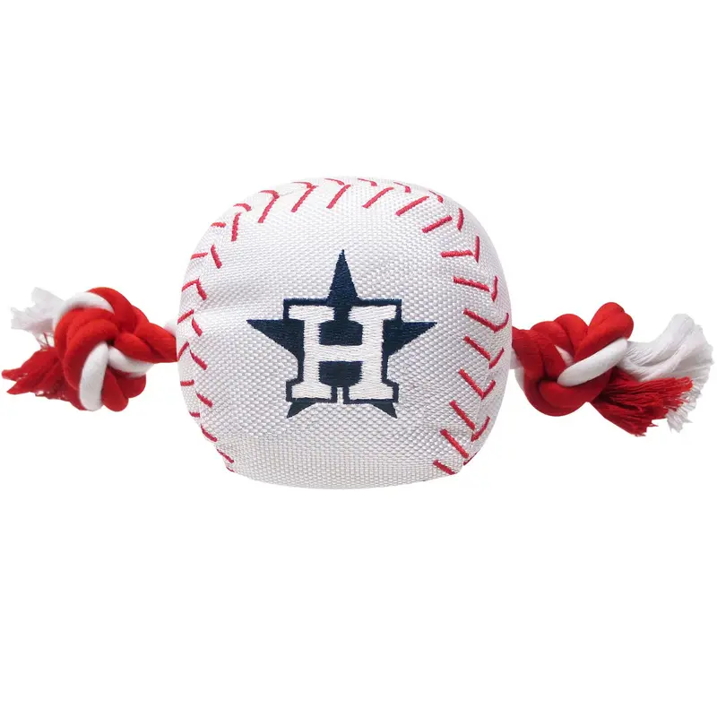 Houston Astros Nylon Plush Baseball Rope Dog Toy