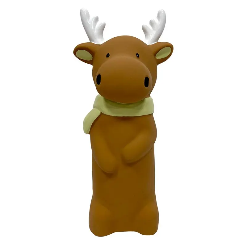 foufou Dog foufit Winter Sparkle Cruncher Chew Dog Toy - Moose