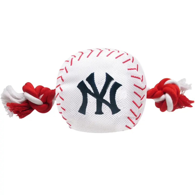 New York Yankees Nylon Plush Baseball Rope Dog Toy
