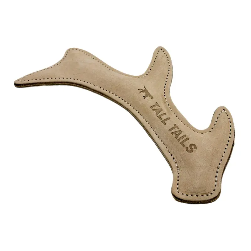 Tall Tails Natural Leather Dog Toy - Antler